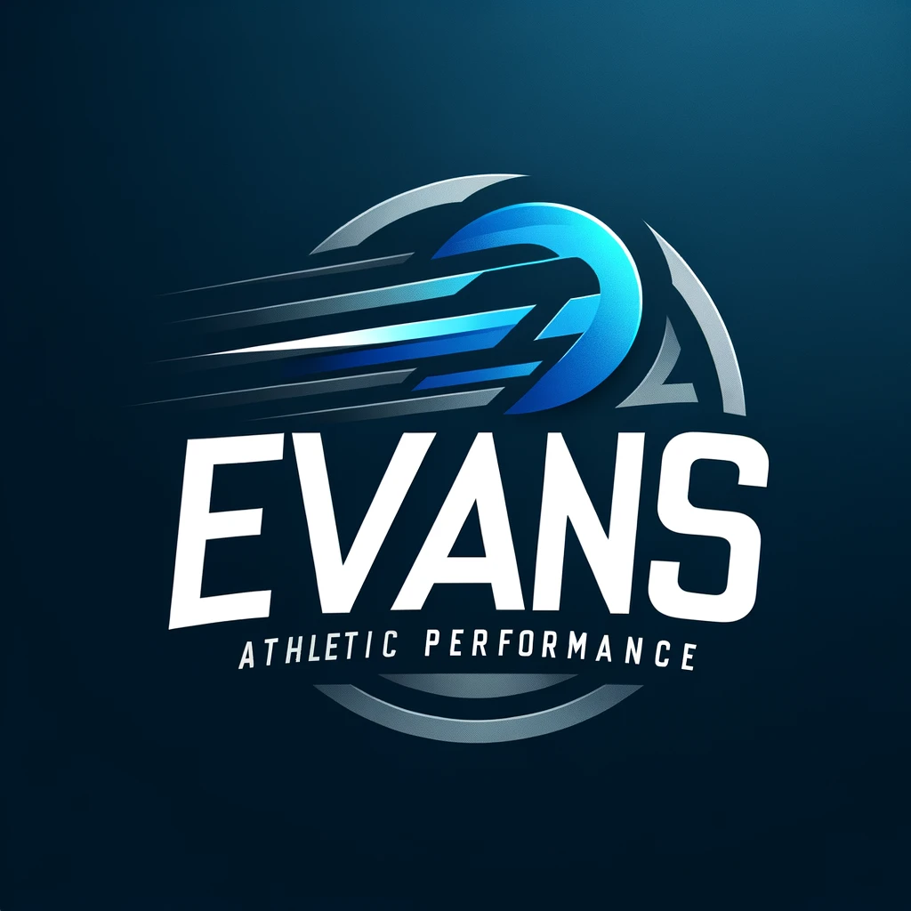 DALL·E 2025 02 26 01.13.43 A modern and professional logo for Evans Athletic Performance. The logo should include a dynamic and sleek font with an abstract symbol representin 8