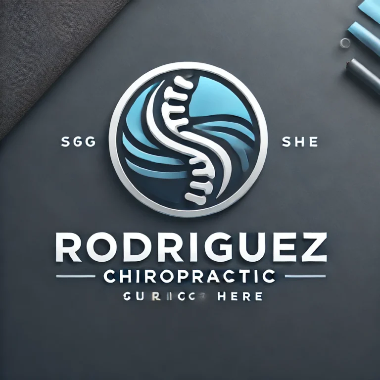 DALL·E 2025 02 26 01.15.53 A professional and sleek logo for Rodriguez Chiropractic. The design should feature a modern font with an abstract spine or chiropractic related ico 20 768x768